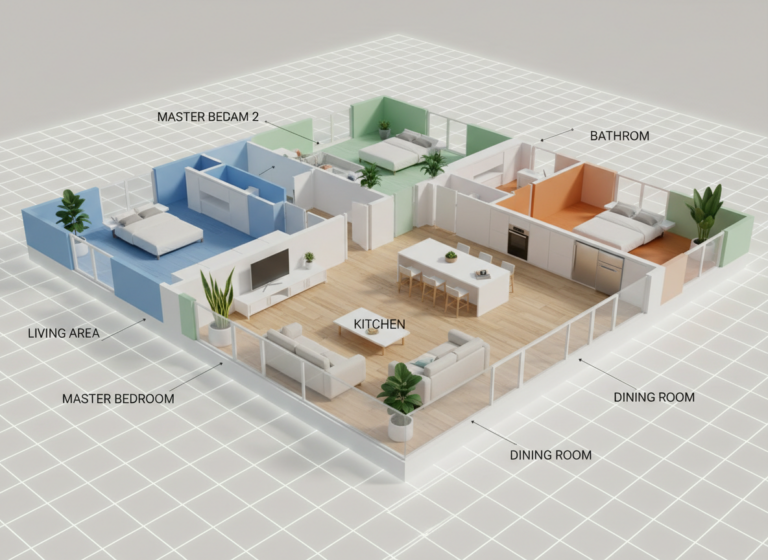 Planta de casa em 3D grátis
