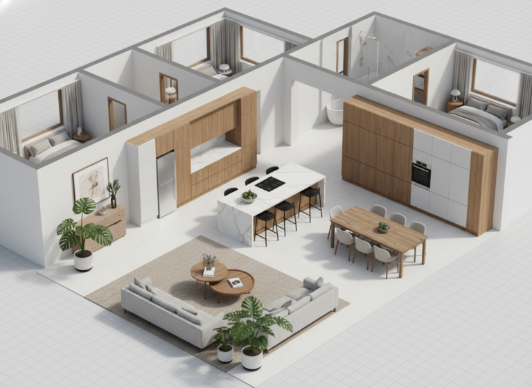 Planta de casa em 3D grátis